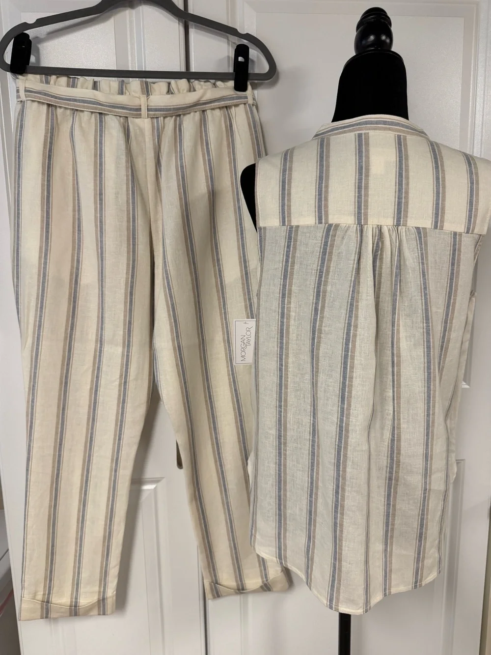 Morgan & Taylor 2pc Linen Blend Matching Set